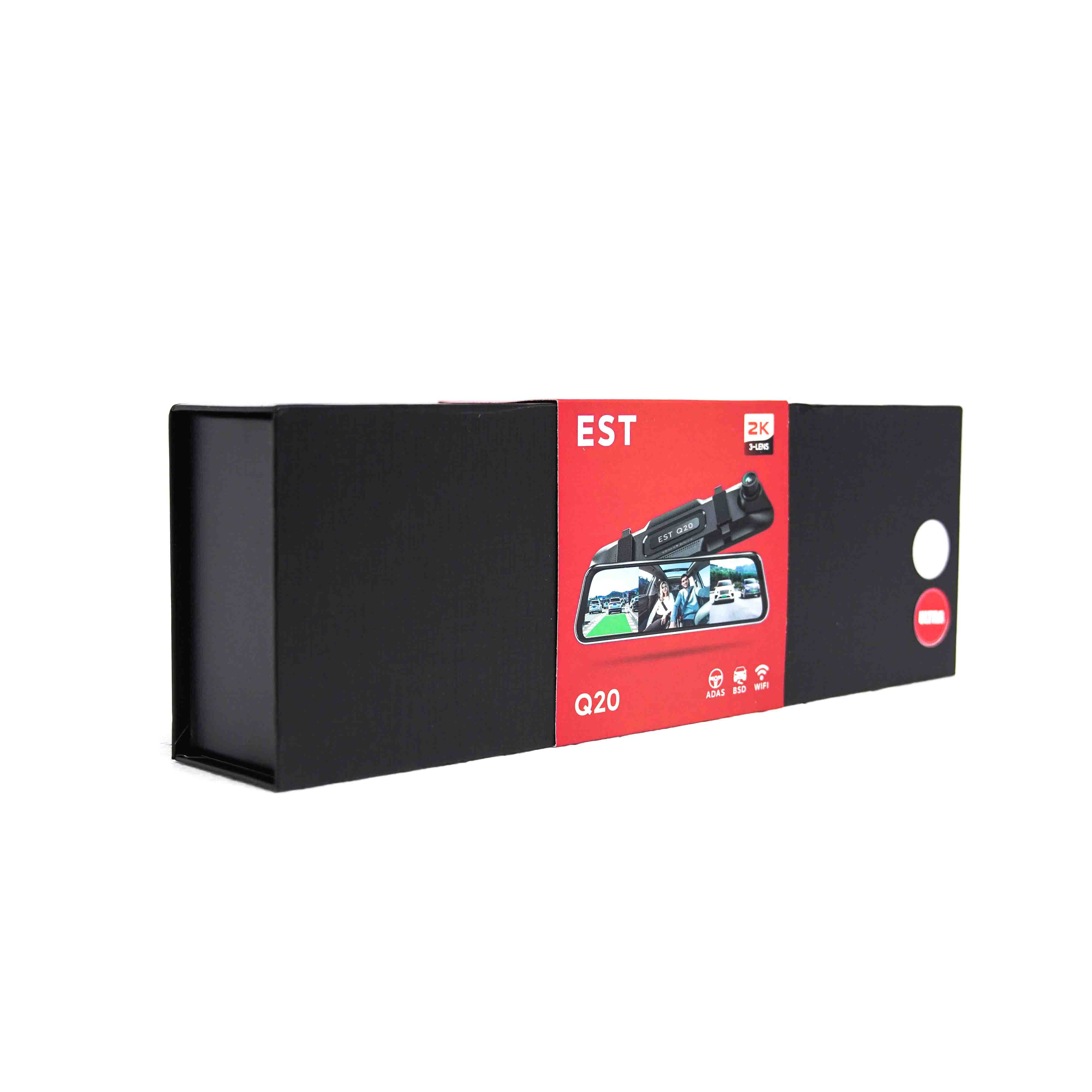 Q20 Ultra – 9.66" Triple Camera Streaming Mirror (1080P + WiFi + Night Vision)